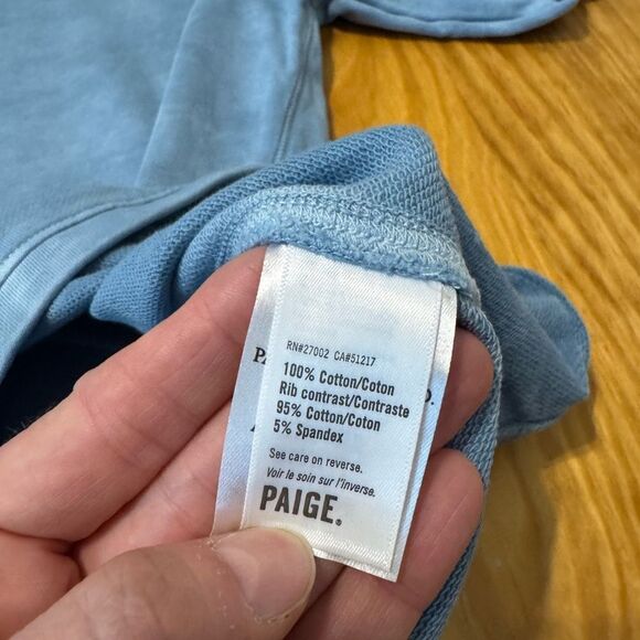 Paige Men Sweatshirt LRG Pullover Tie Dye Long Sleeve Pullover Crew Neck Lt Blue - Picture 5 of 8